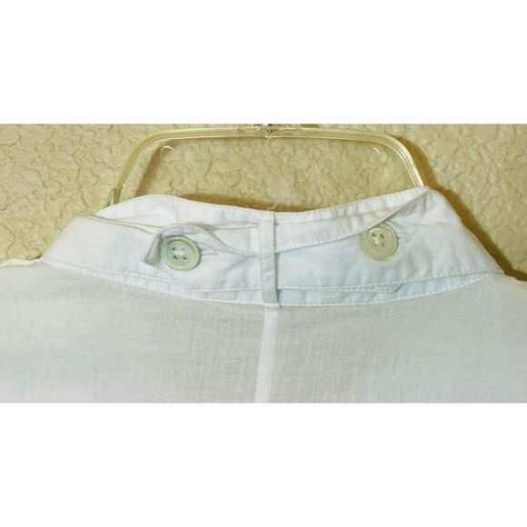 RARE Ann Demeulemeester Women's Sleeveless White Cotton Blouse Asymettrical 40 - Picture 5 of 13